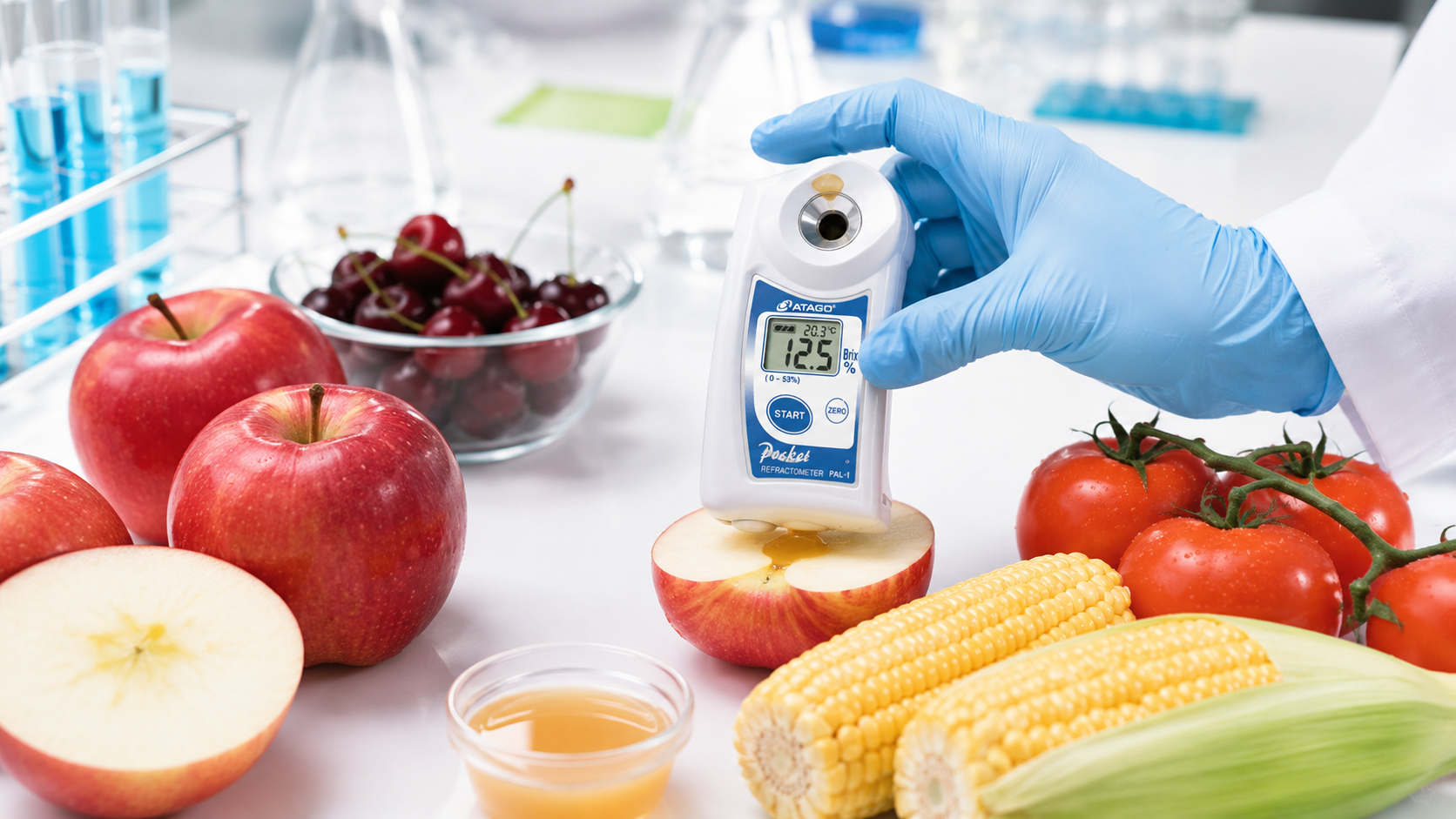 Atago fruit and produce testing refractometer